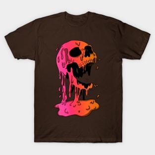 Pink Melting Skull T-Shirt